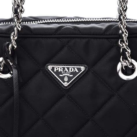 prada nylon tessuto impuntu quilted crossbody bag black|Prada crossbody bag nylon.